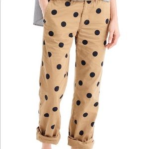 J. Crew Polka Dot Chinos